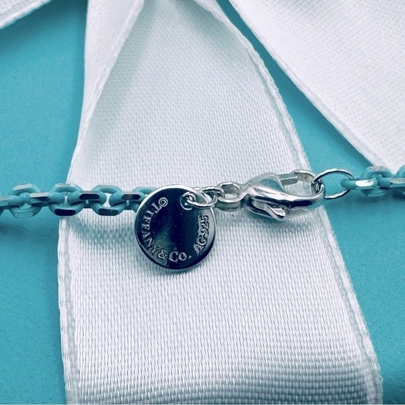 NWT Tiffany & Co. 30” 2.5 mm Blue Enamel Sparkle Necklace with PACKAGING - Picture 6 of 8